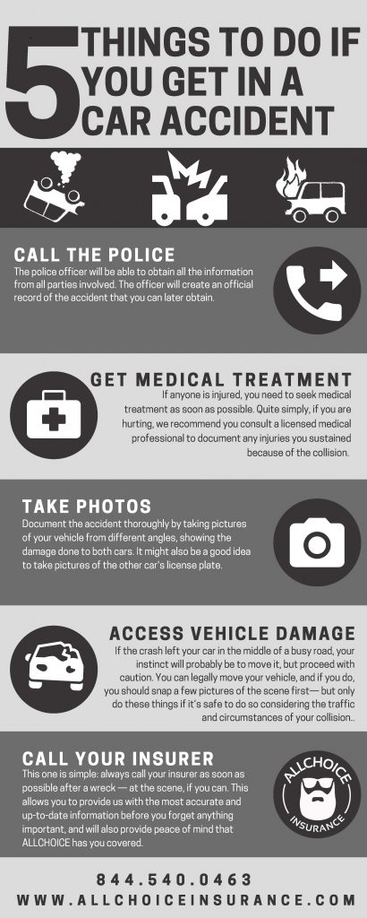 INFOGRAPHIC - 5 Things To Do If You Get In A Car Accident